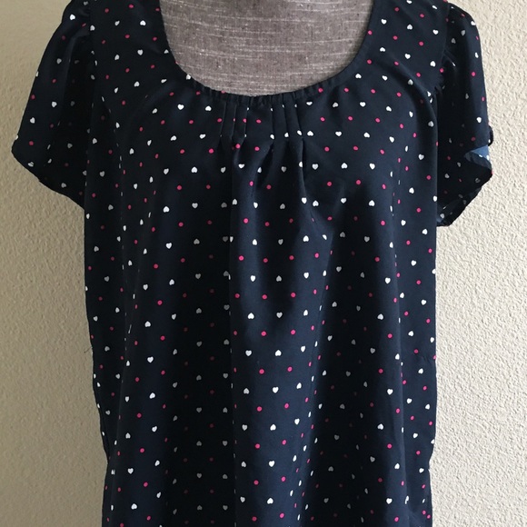 Rumor has it! Heart Print Blouse Shirt - Picture 2 of 4